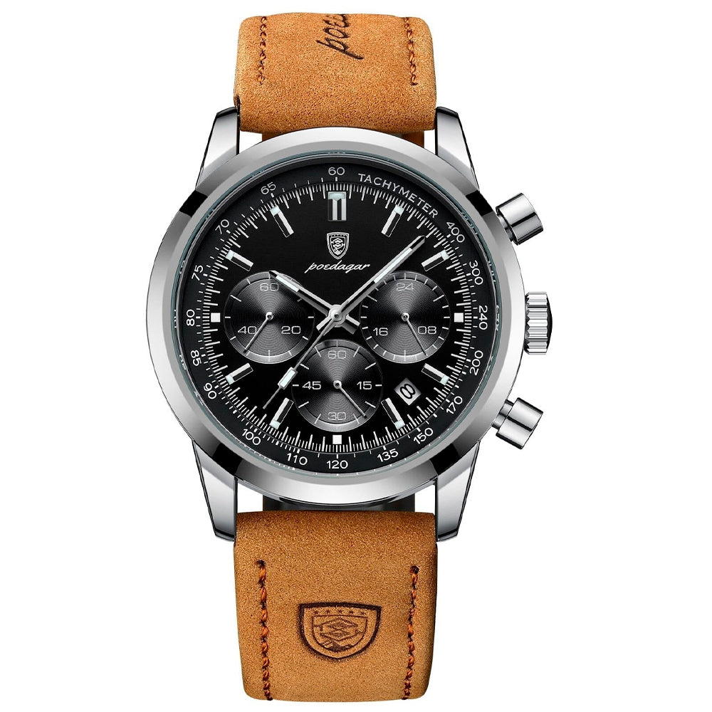 Reloj Poedagar Latittude para hombre | Correa de piel