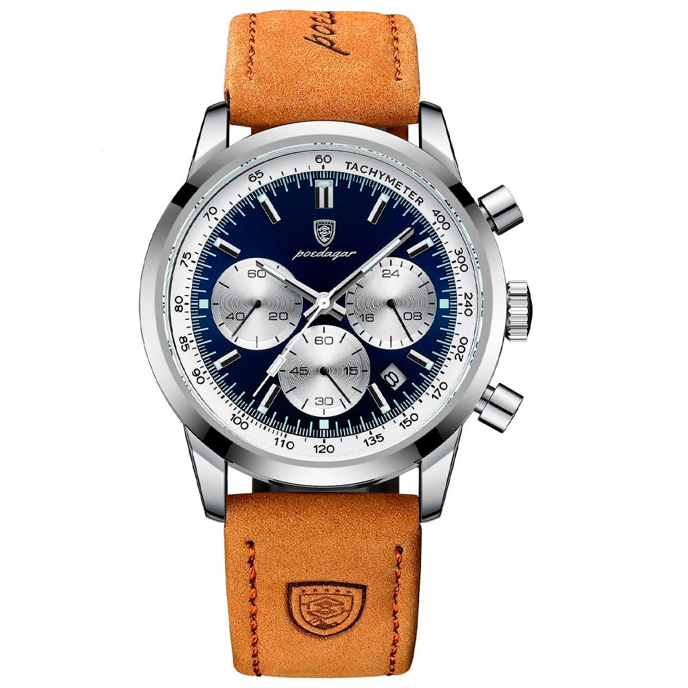 Reloj Poedagar Latittude para hombre | Correa de piel