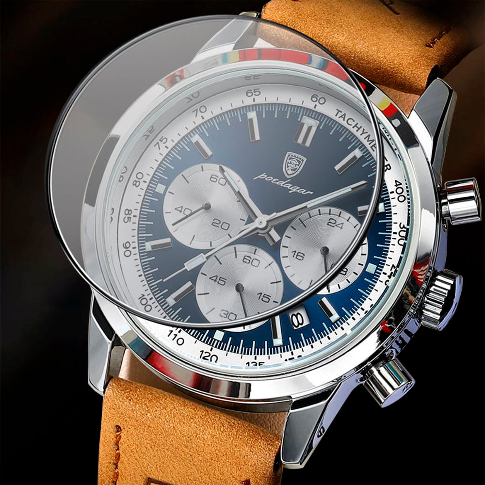 Reloj Poedagar Latittude para hombre | Correa de piel