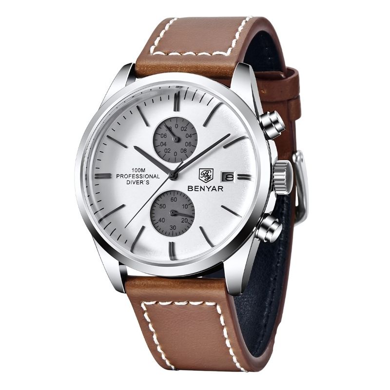 Reloj Poedagar Majestic para hombre | Correa de piel Majestic